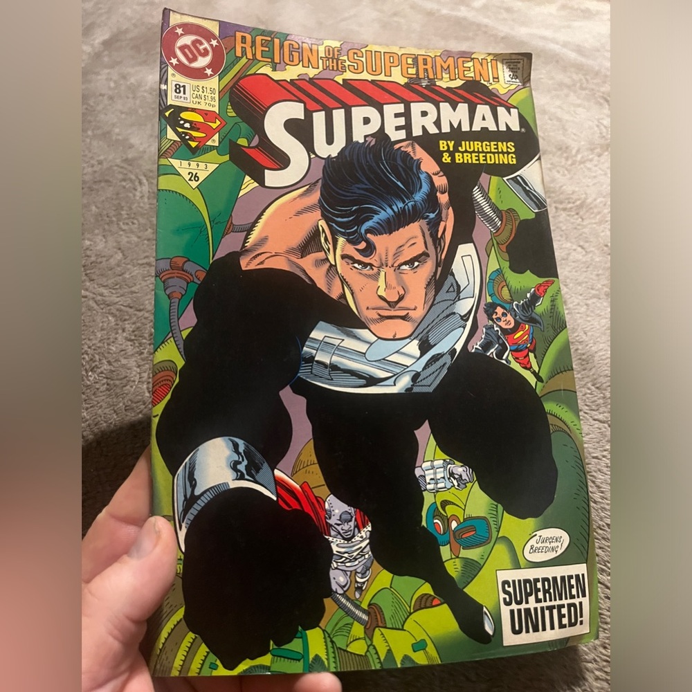 Superman DC Comics Superman- Reign Of The Supermen! Oct 1993 #26 Supermen United